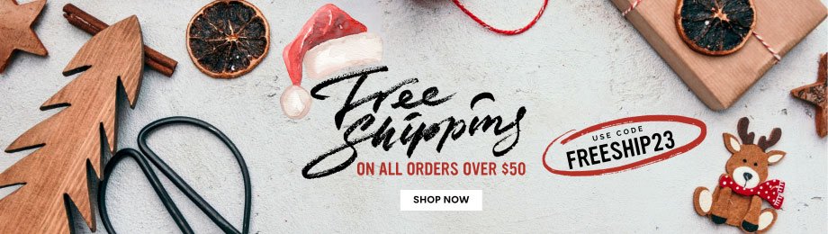 Free Shipping on orders over $50!