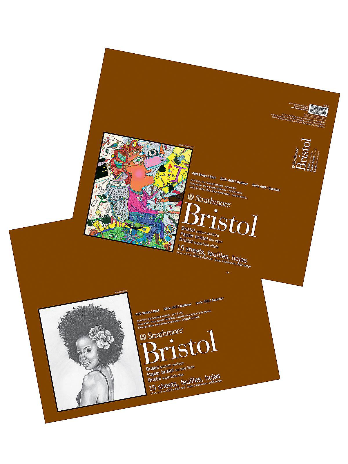 Smooth vs Vellum. The difference between Bristol Smooth and Bristol Vellum  by Strathmore. 