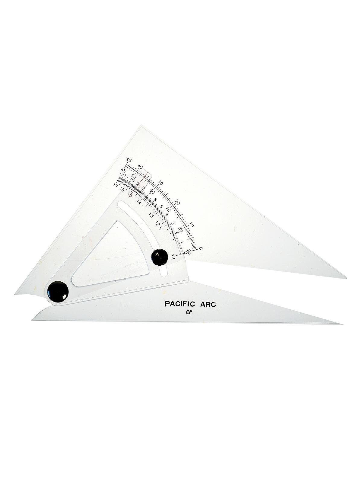Pacific Arc Adjustable 12 Inch Triangle Plain Edge for Drafting Engineer Architect 