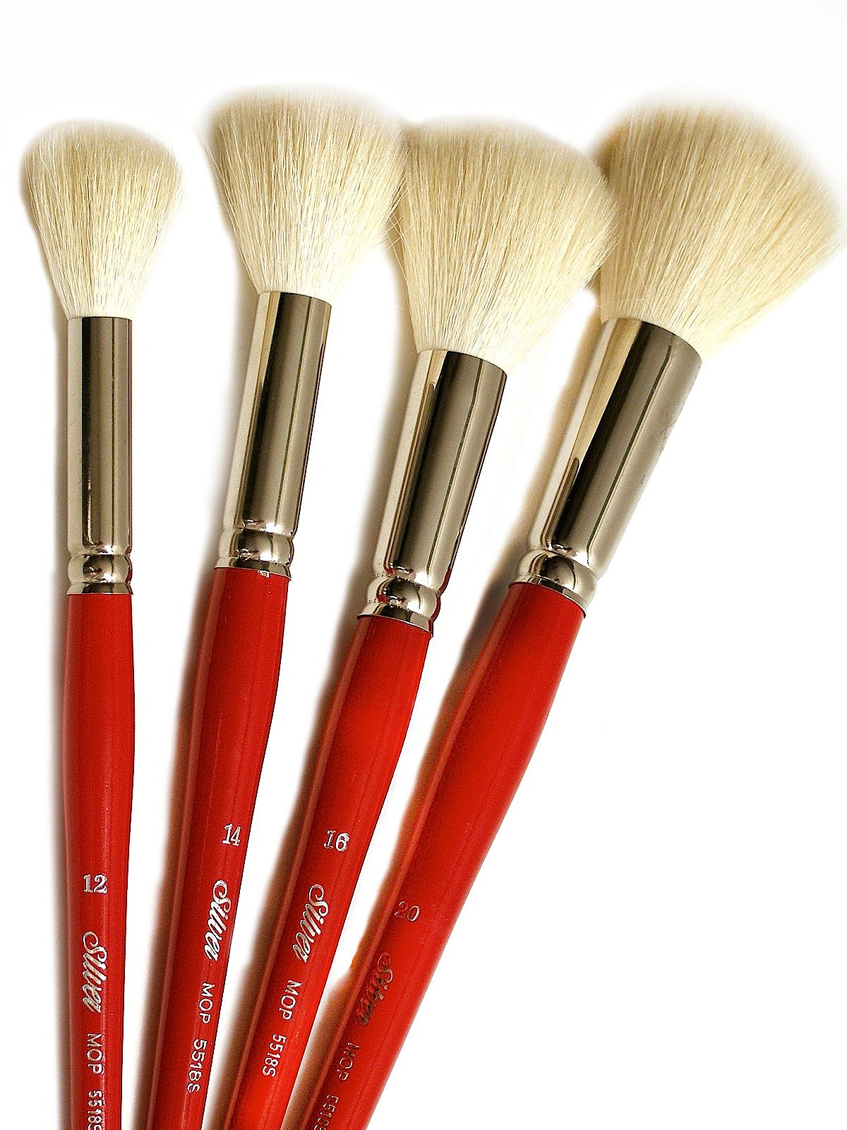 White Round Mop Series 5518S by Silver Brush - Brushes and More
