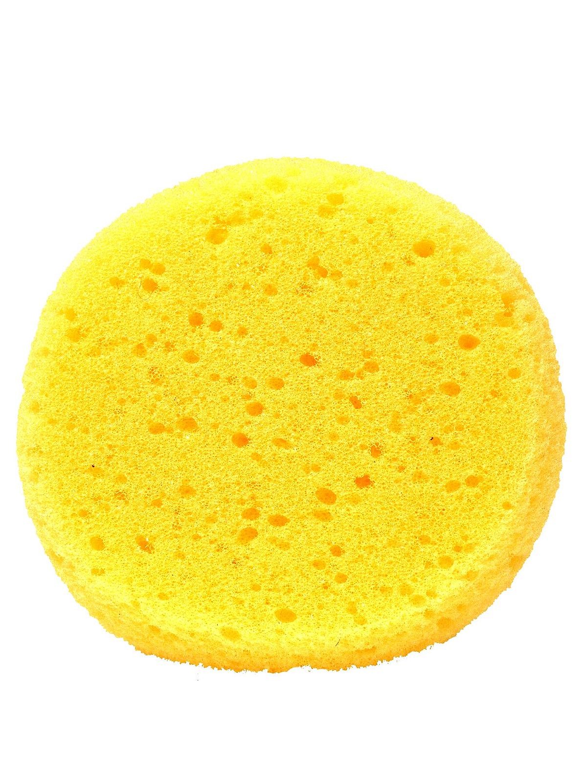 Sponge Painting Sponges Round Cleaning Yellow Face Circle Pottery