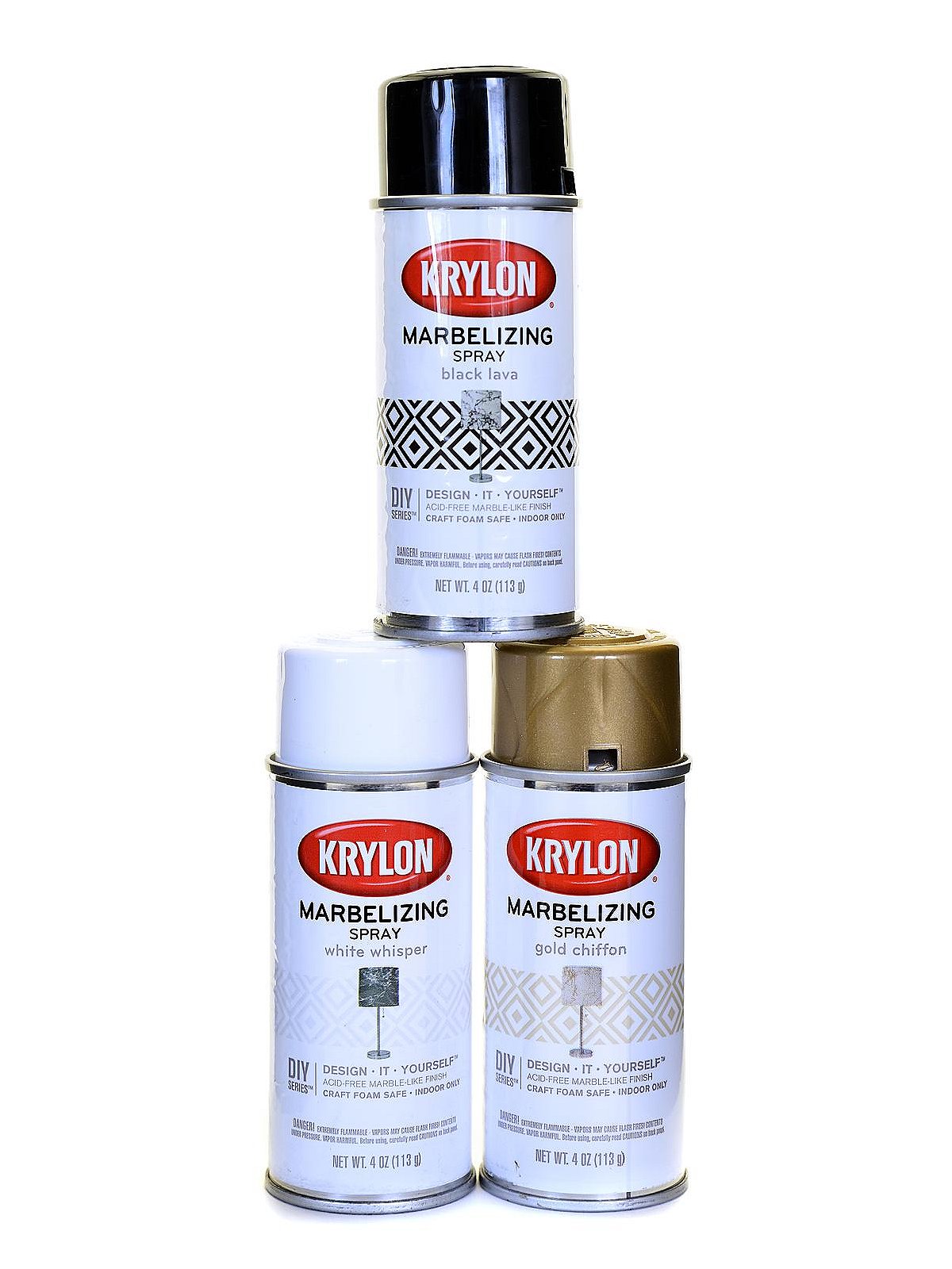 Krylon I00603 Marbelizing Spray Decorative, Gold Chiffron, 4 Ounce - Spray  Paints 