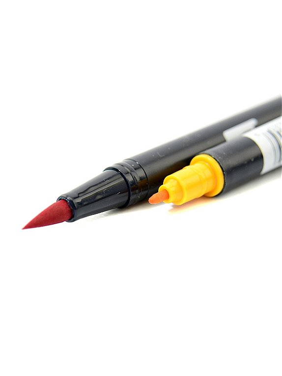 Dual-Ended Pencil Stamper Clean-Up Brush Tool