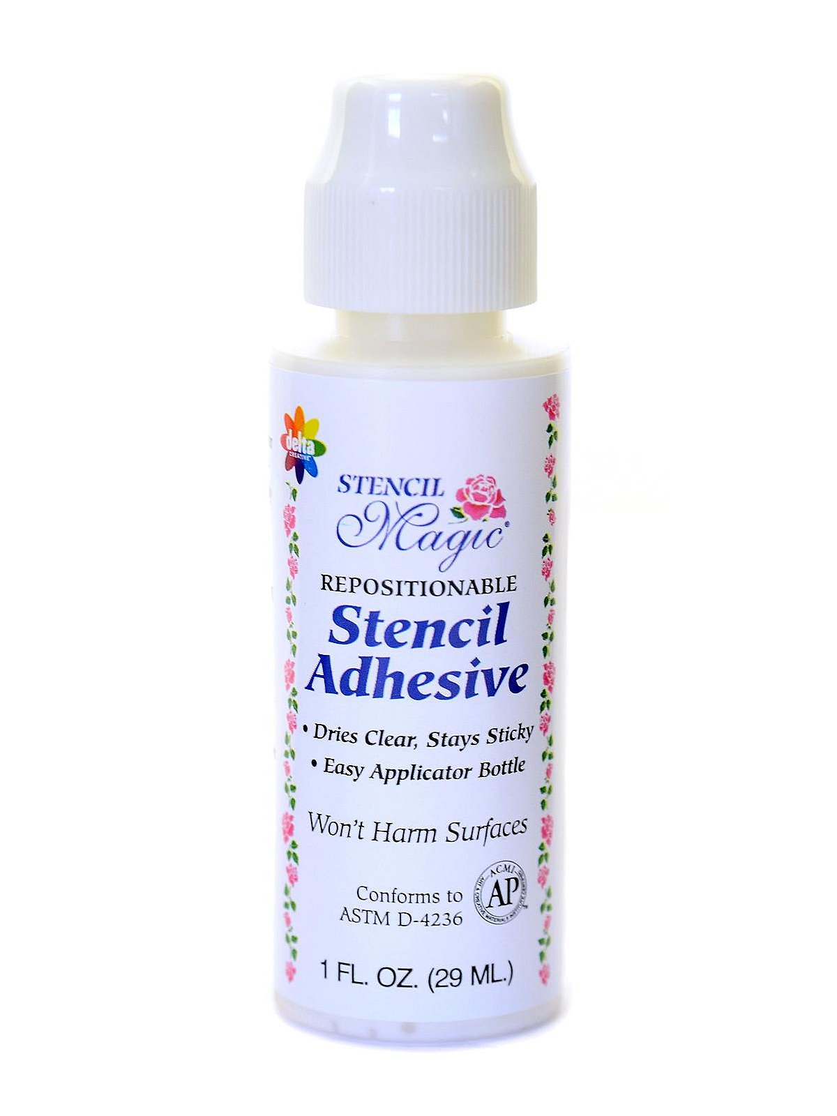 (2) repositionable Stencil adhesive spray restick glue 1oz bottle