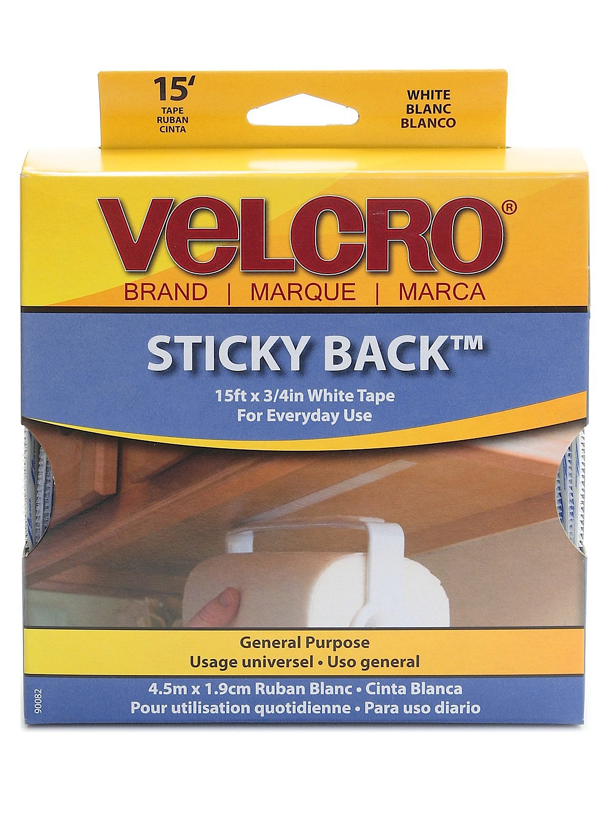 Sticky Back Tape Self Adhesive Hook Loop Black VELCRO Brand