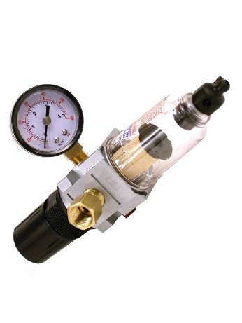 Badger - Air Regulator Silver, Filter and Gauge for Air Compressors