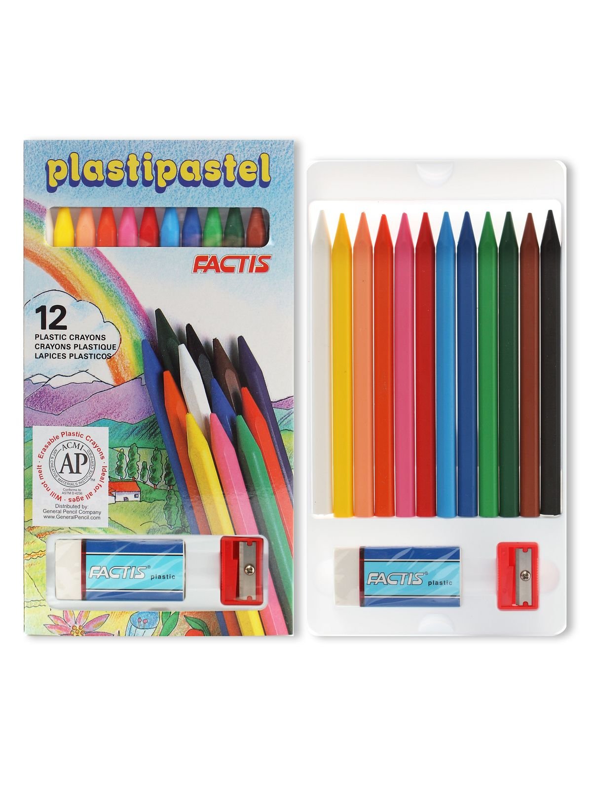 General's - Factis Plasti-Pastels - 12 Color Set