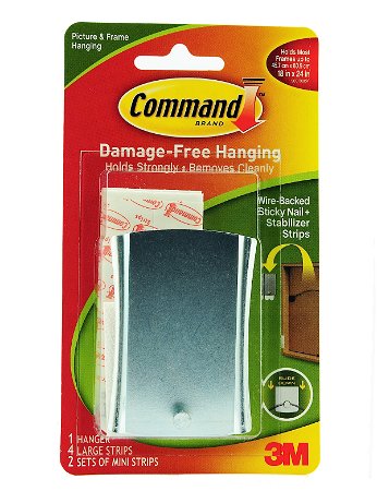 3M - Command Sticky Nail Wire-backed Metal Hanger