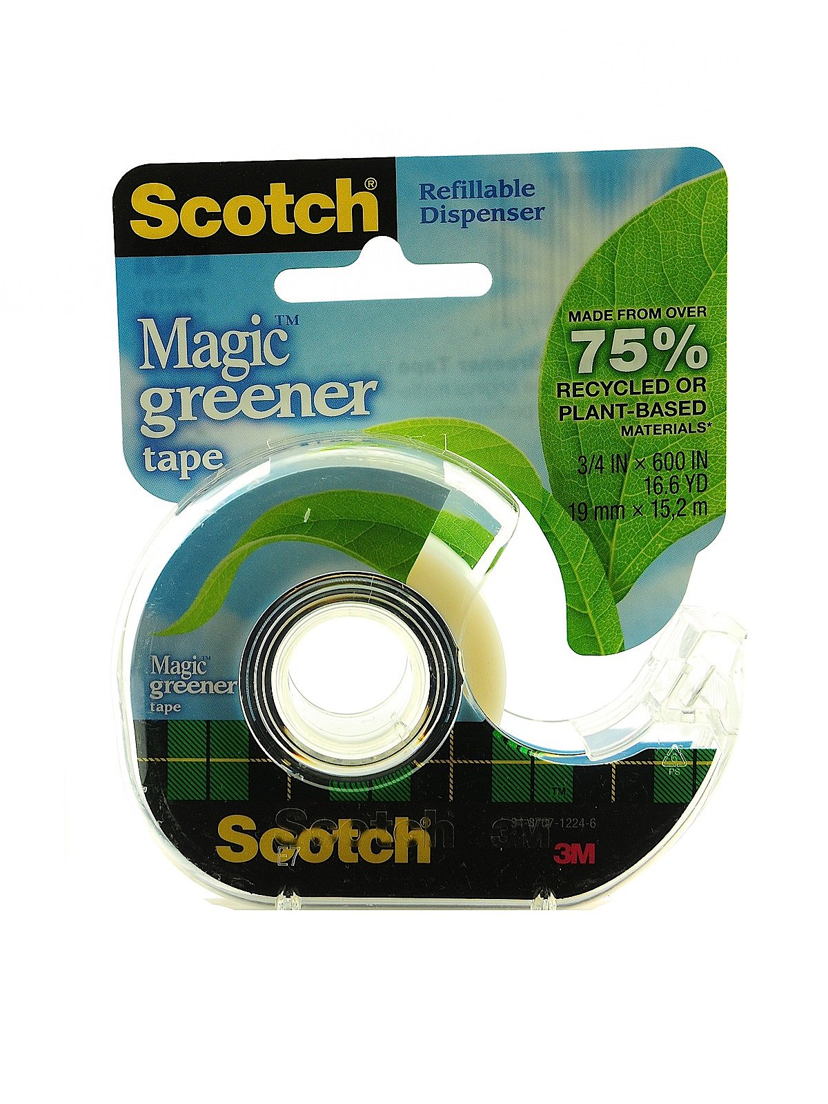 3M Scotch Magic Tape Roll with Refillable Dispenser