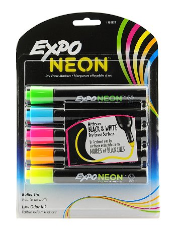 Expo - Neon Bullet Tip Dry Eraser Marker Sets
