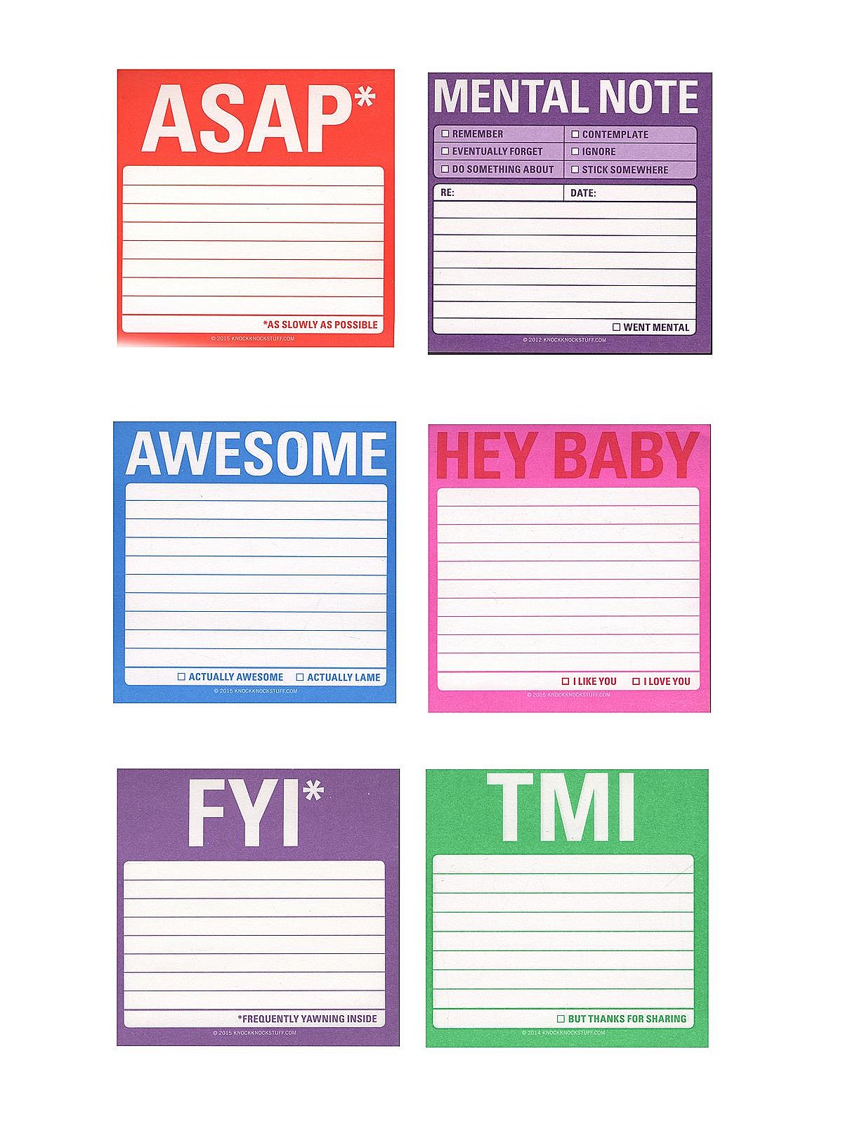 Knock Knock Note Pads
