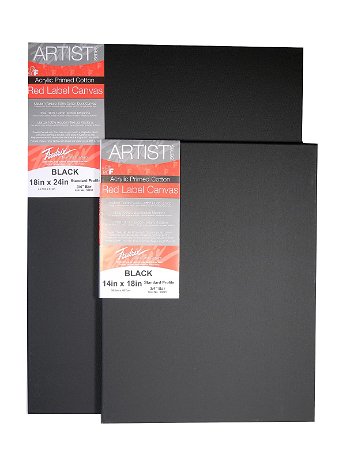 Fredrix - Red Label Black Stretched Cotton Canvas