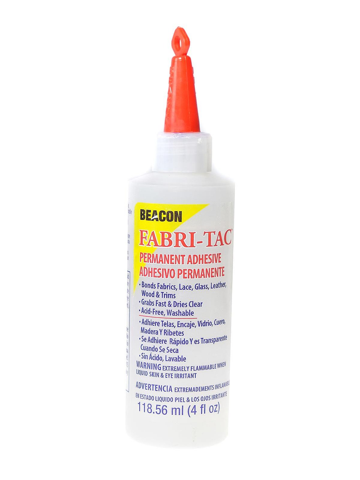 Three-Pack of Beacon Fabri-Tac Permanent Adhesive, 4 Ounce