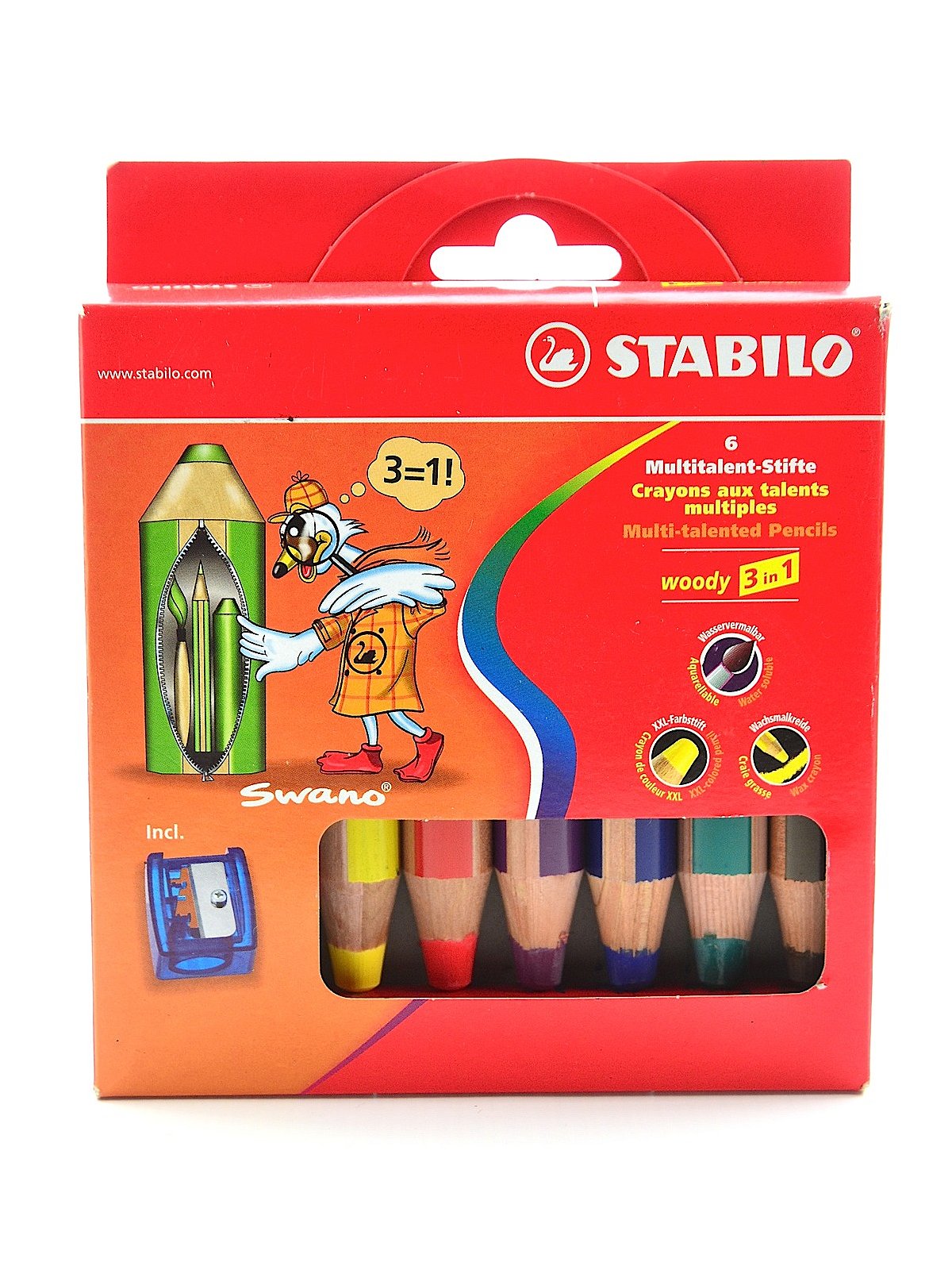 Crayon publicitaire Stabilo® 3 en 1 Woody - Cadoétik