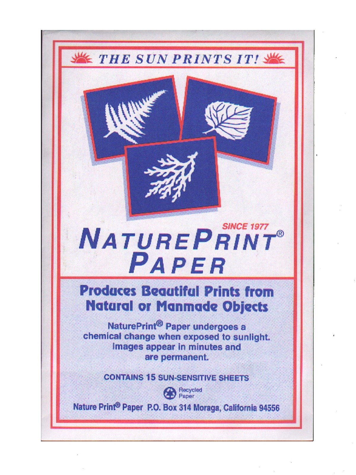 NaturePrint - Sun-Sensitive Paper