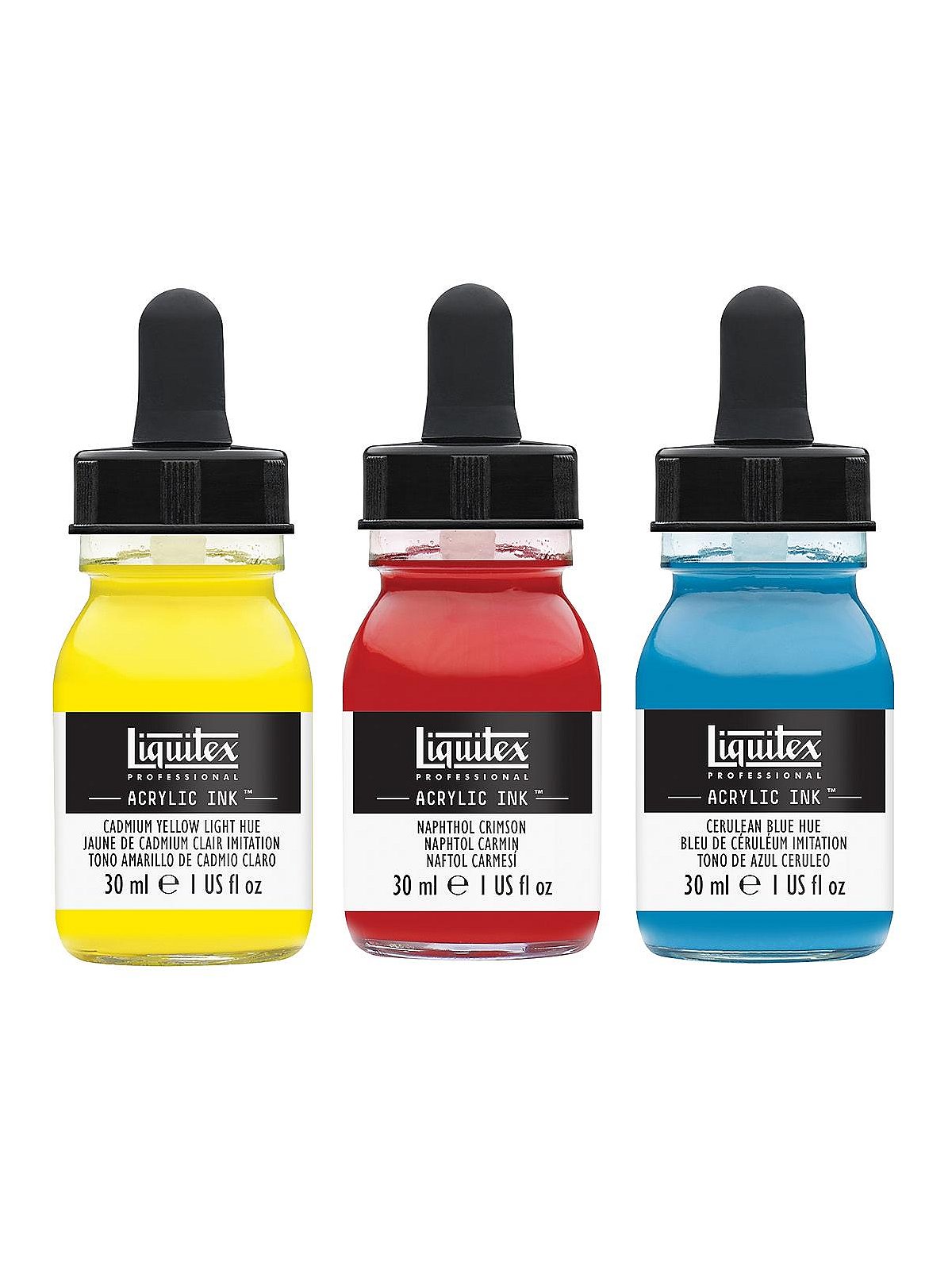 Liquitex : Professional : Acrylic Ink : 30ml : Fluorescent Blue