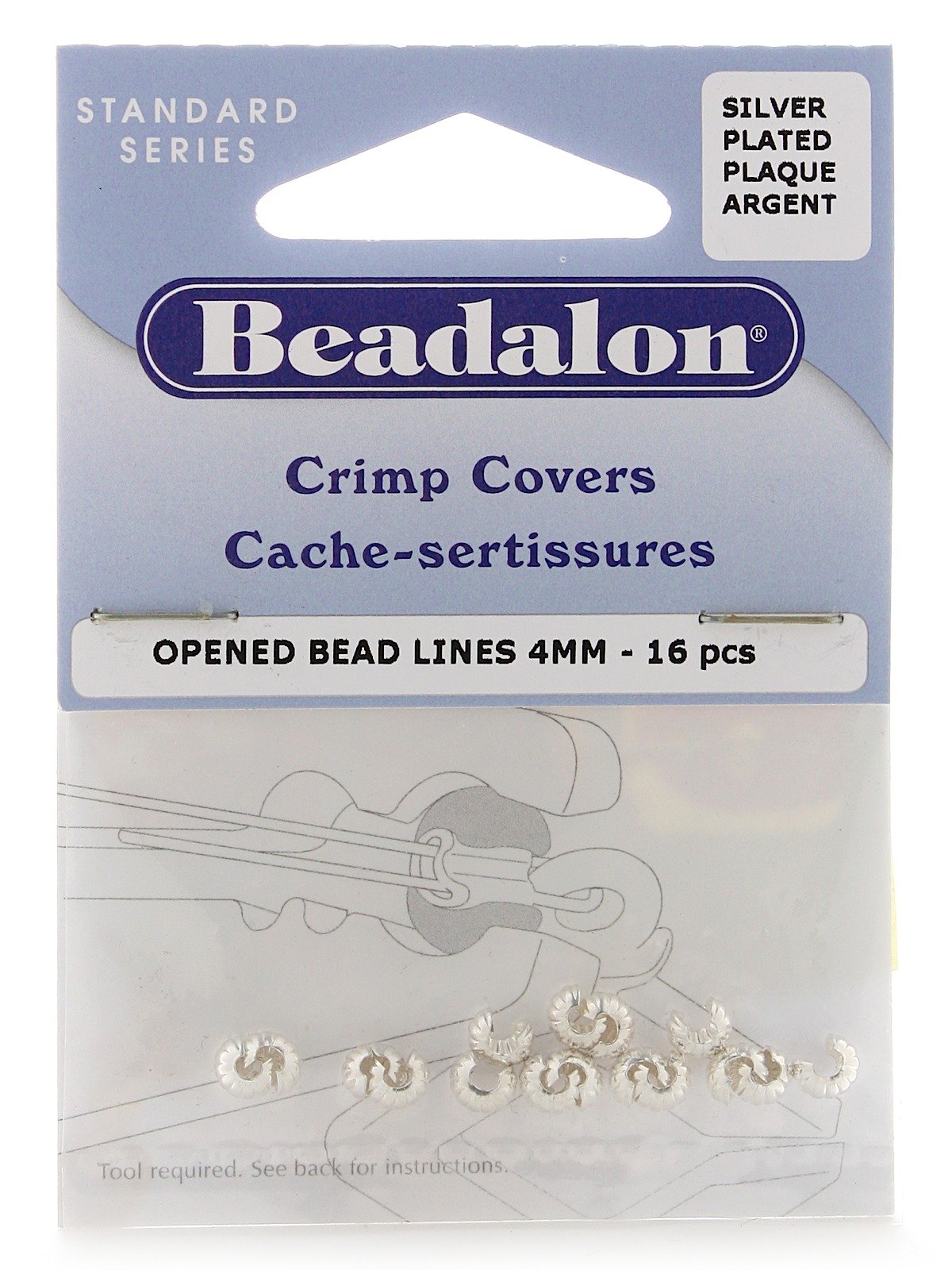 Beadalon - Silver Plated Crimp Covers