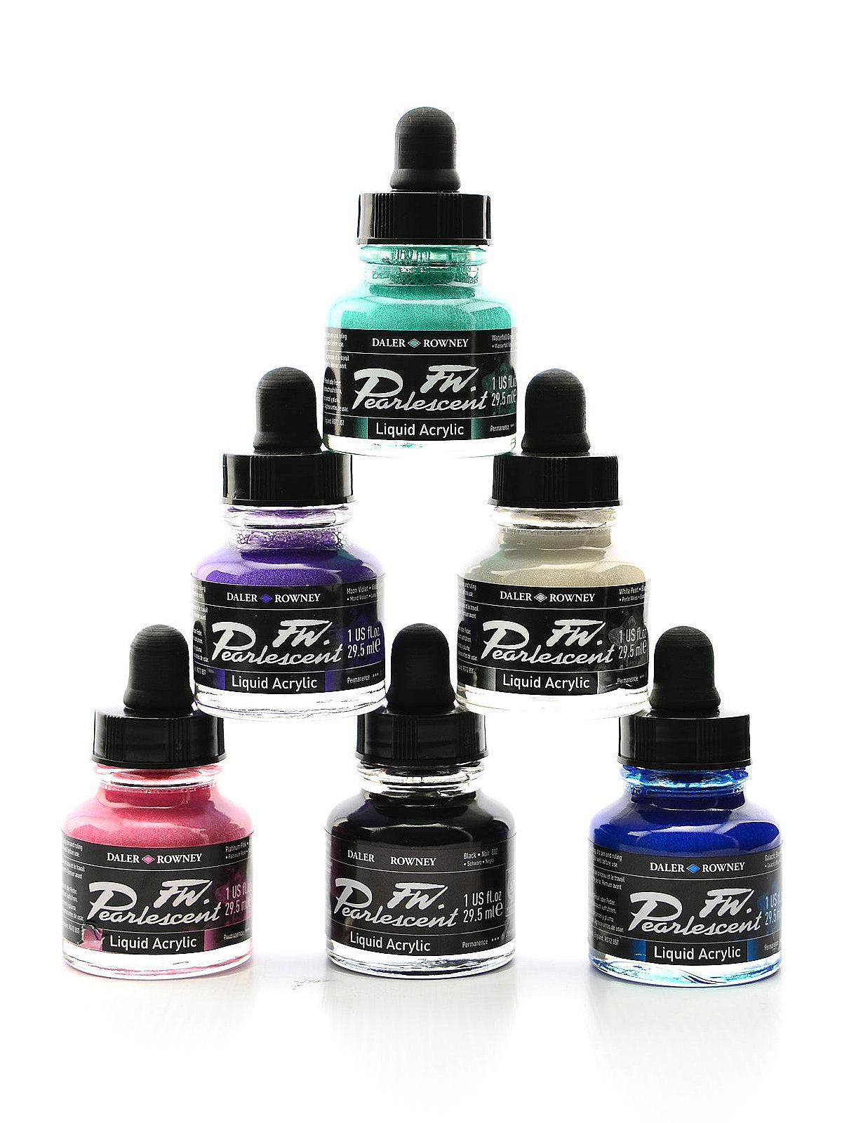 FW Pearlescent Acrylic Ink 1 oz Platinum Pink