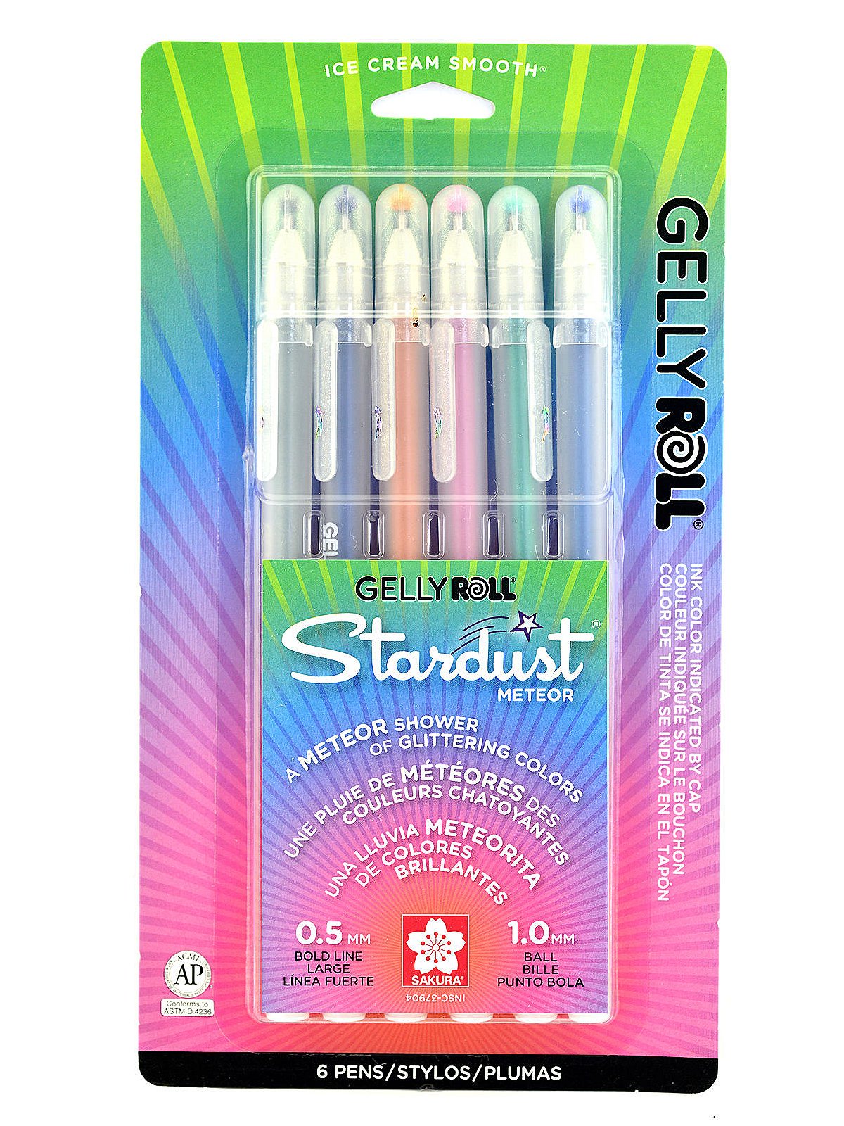 Gelly Roll Stardust 6 Pk Clear - The Art Store/Commercial Art Supply