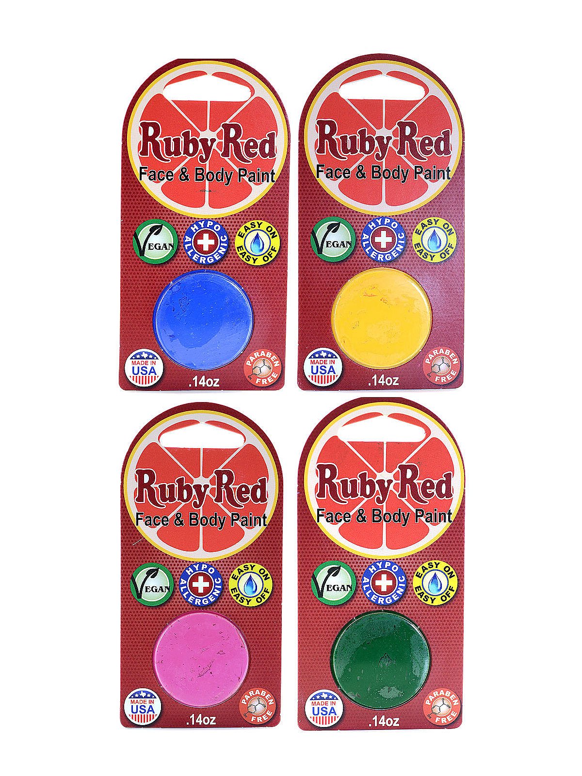 Ruby Red - Petal Face Painting Sponges - Rainbow Pack of 8