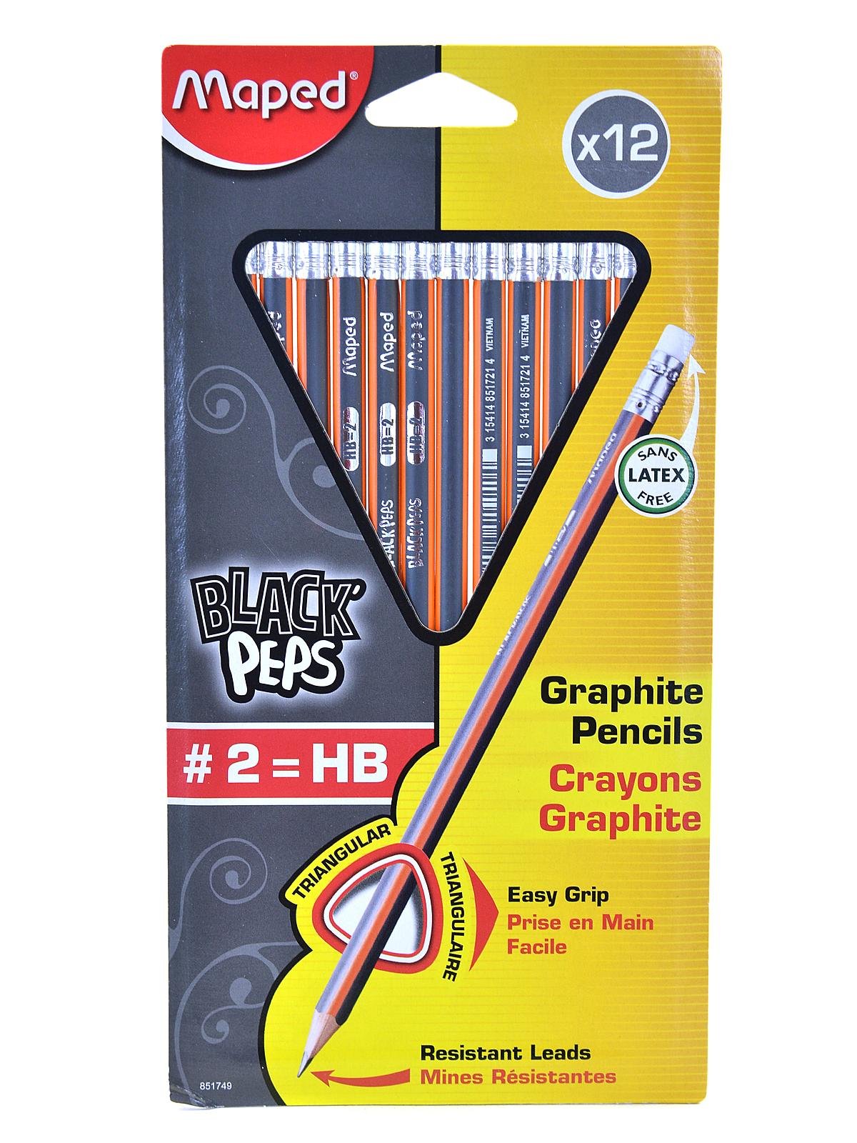 Maped - Graphite #2 Triangular Pre-Sharpened Pencil
