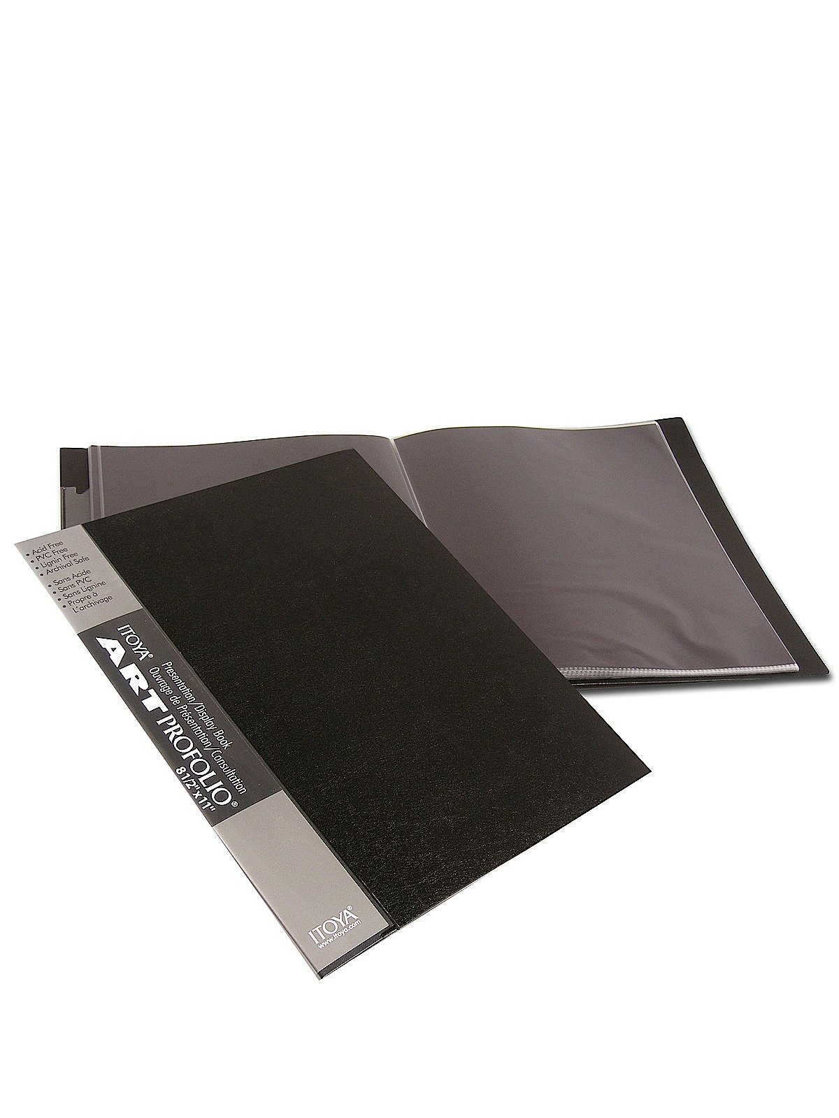 Folder with Plastic Sleeves 1 Pack 18x24 Black Portfolio Folder
