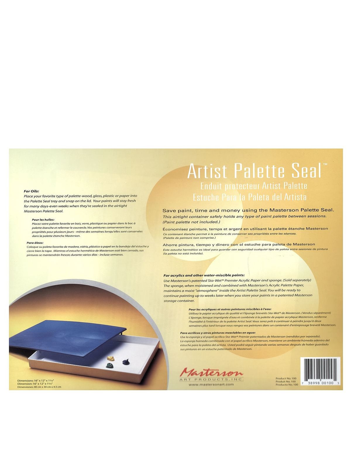 Number 1 in Service masterson sta-wet paint palette with airtight