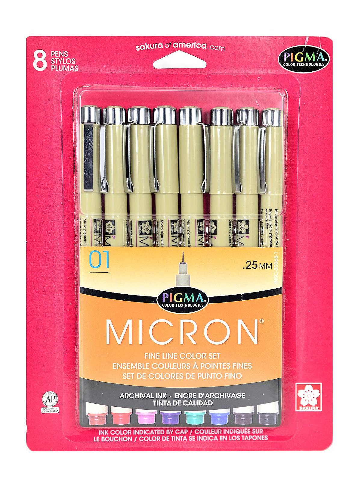Pigma Micron 3-Pack Black Pens 01-Tip