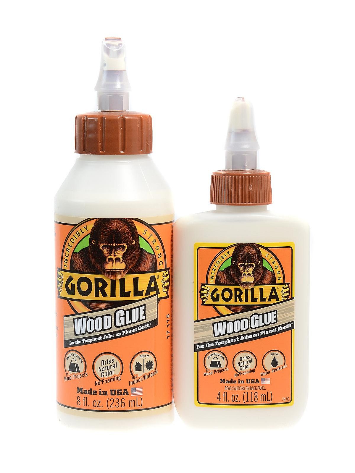 2 Bottles Gorilla Glue Wood Glue Water Resistant 4 oz Each