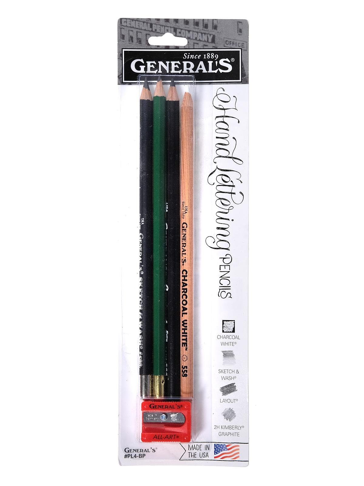 General's - Hand Lettering Pencils + Sharpener Set