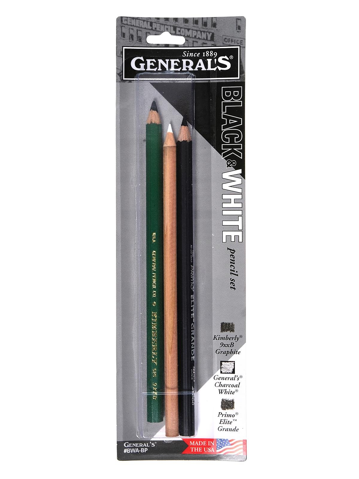 General's - Black and White Pencil Set