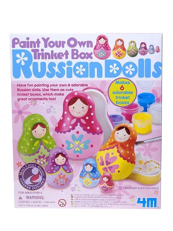 4M - Paint Your Own Trinket Box Russian Dolls