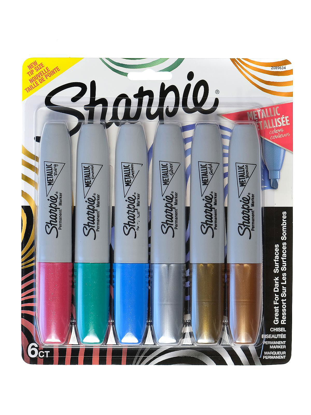 Sharpie Chisel Tip Metallic Marker - Ruby/Emerald/Sapphire, Set of 3