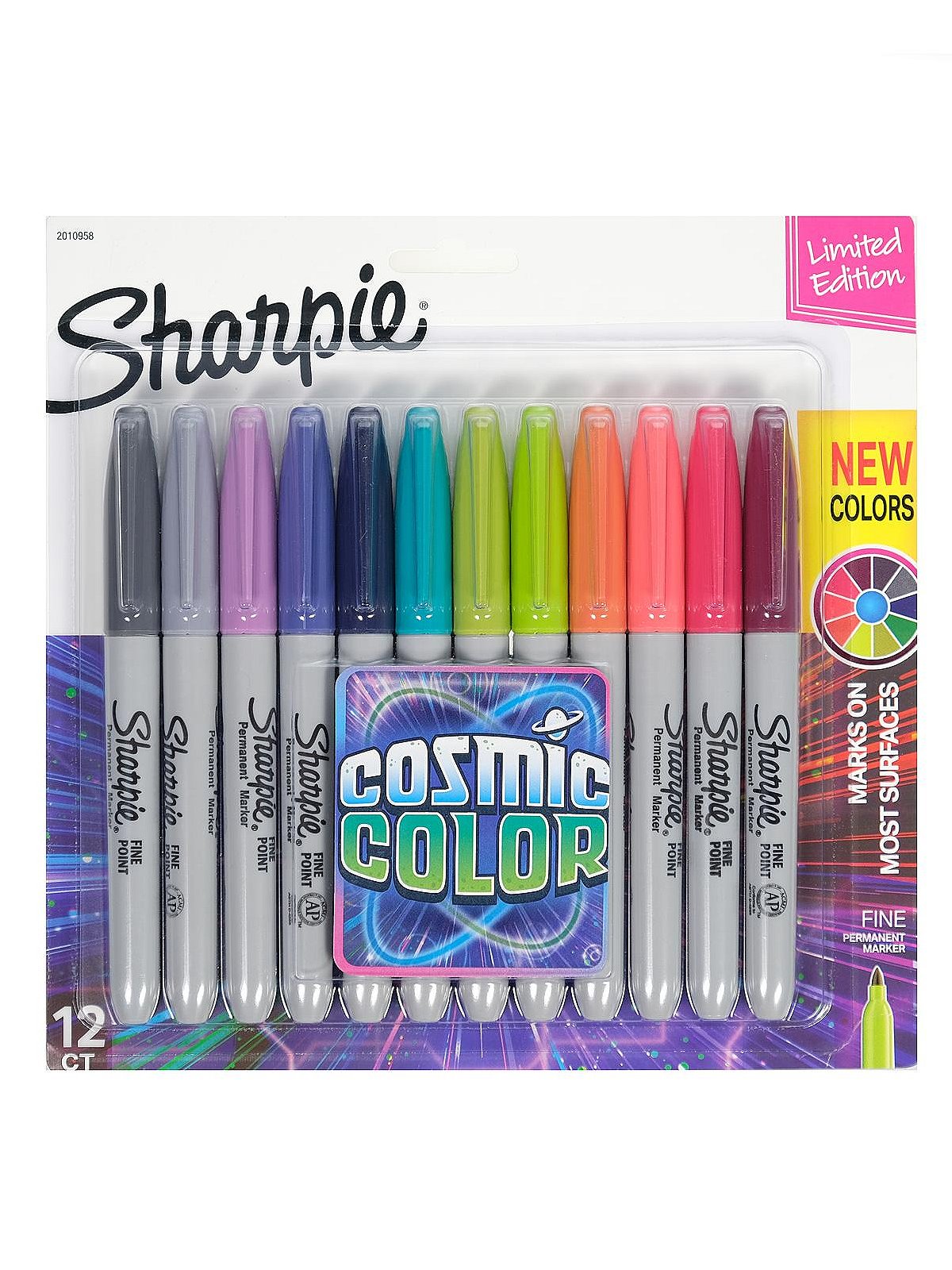 Sharpie Fine Poing Permanent Markers -Black - 5 Pack - Memorial