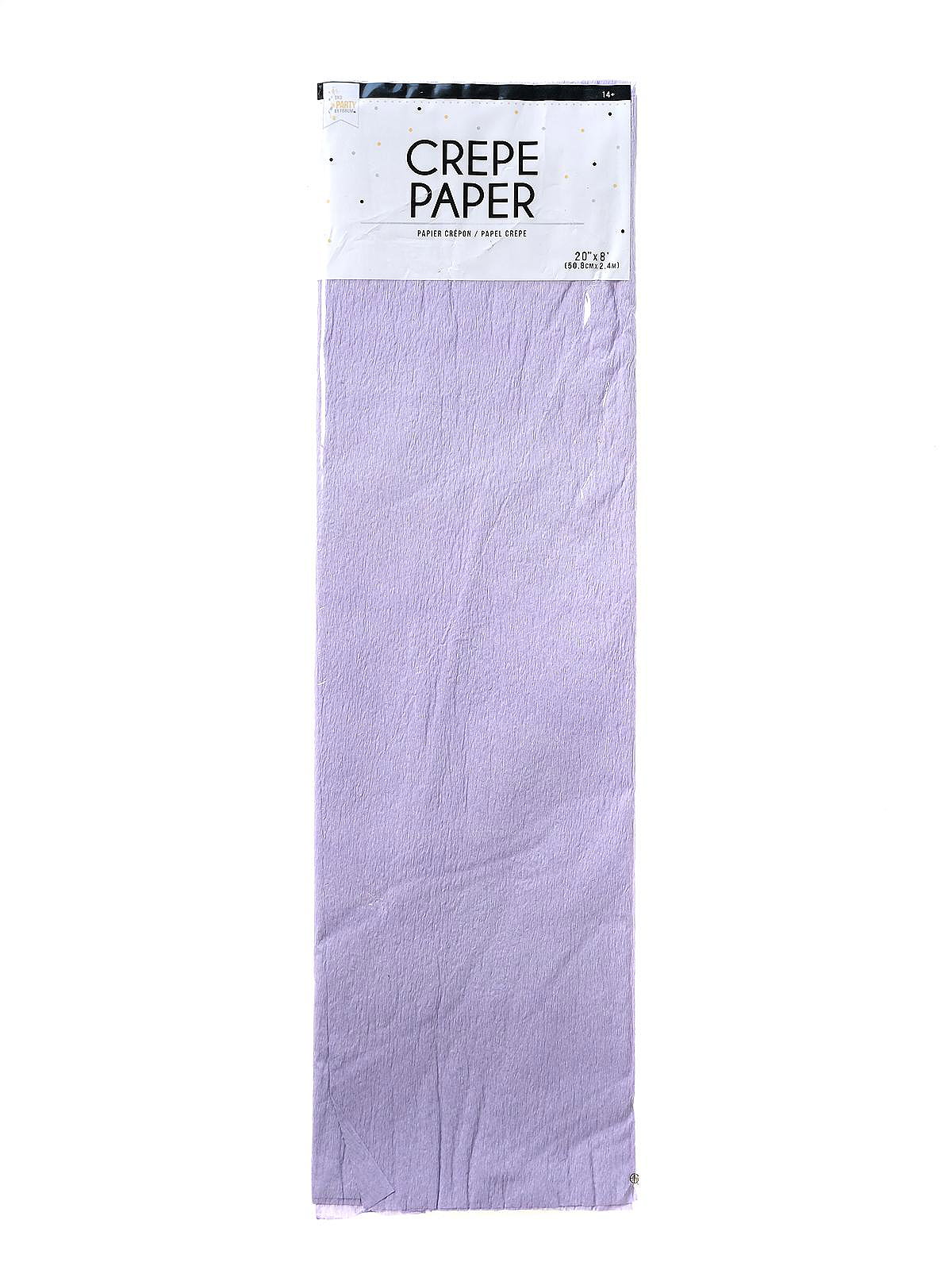 Lavender Crepe Paper Sheets Folds 20 inch. X 8 ft. 607963389960