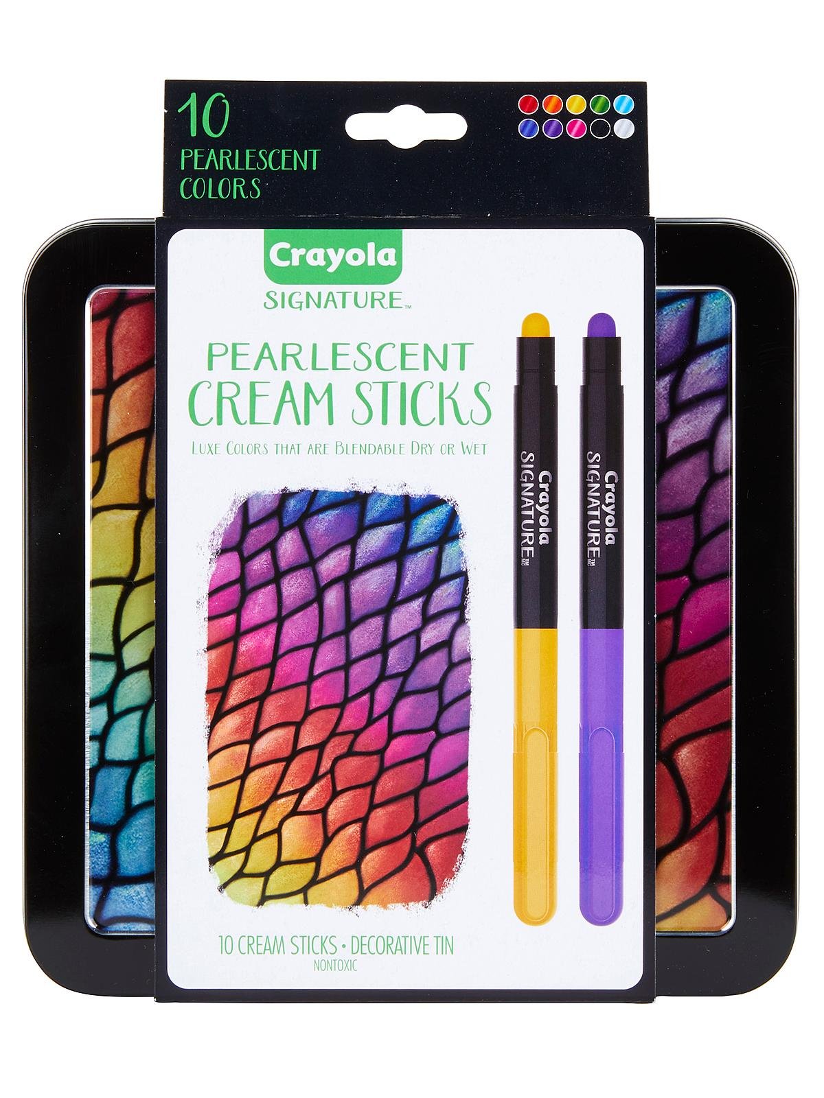 Crayola - Signature Pearlescent Cream Sticks with Tin
