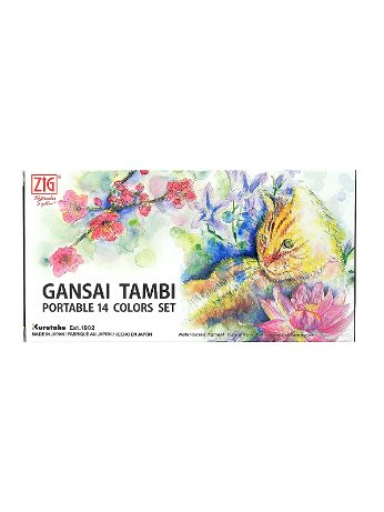 Kuretake - Gansai Tambi Portable 14 Colors Set