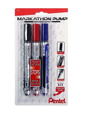 Pentel - Markathon Pump Permanent Marker Sets