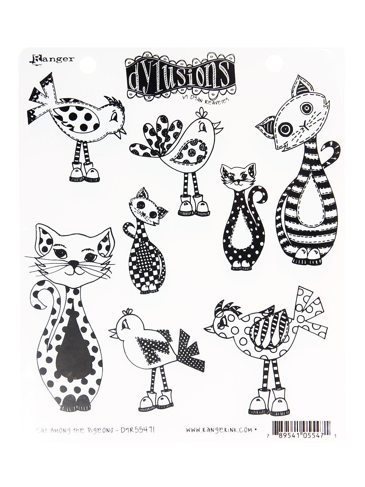 Ranger - Dylusions Cling Mount Rubber Stamps