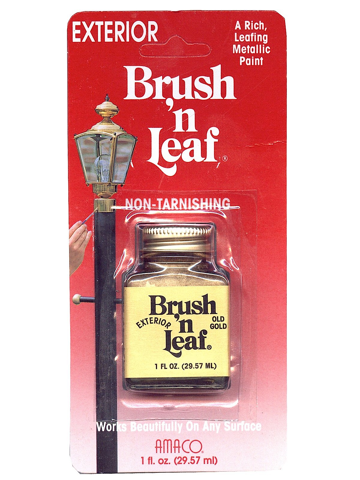 AMACO Brush N Leaf - Gold Leaf 1oz Bottle - Liquid Gold Leaf Paint for  Metal Wood Ceramic and More - Interior Liquid Leaf Paint for Objects and  Furniture 