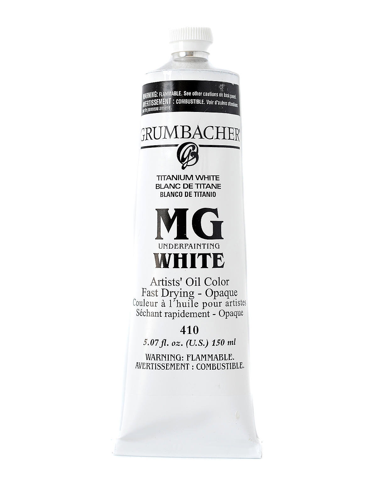 Grumbacher Pre-Tested Oil Paint, 150ml/5.07 Ounce, Titanium White (Original  Formula) (P21211G)