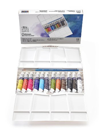 Winsor & Newton - Cotman Water Colour Painting Plus Set - Tubes