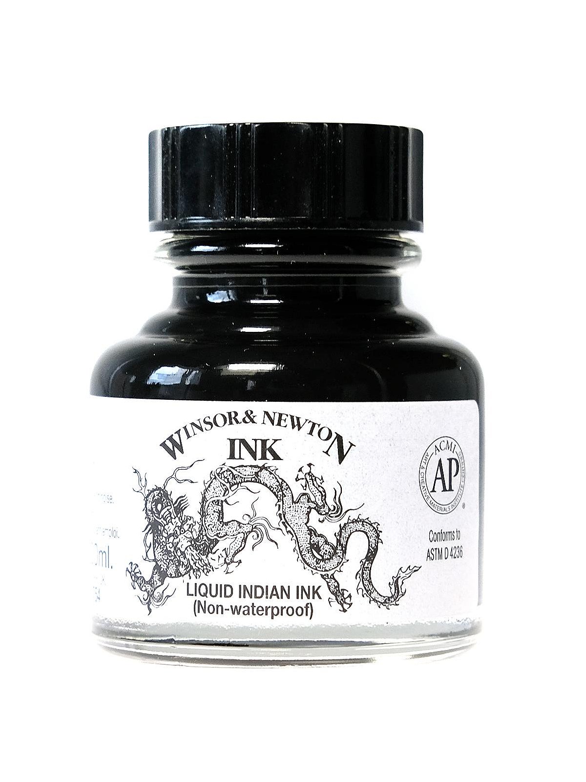 1 oz. Black Liquid Indian Ink @ Raw Materials Art Supplies