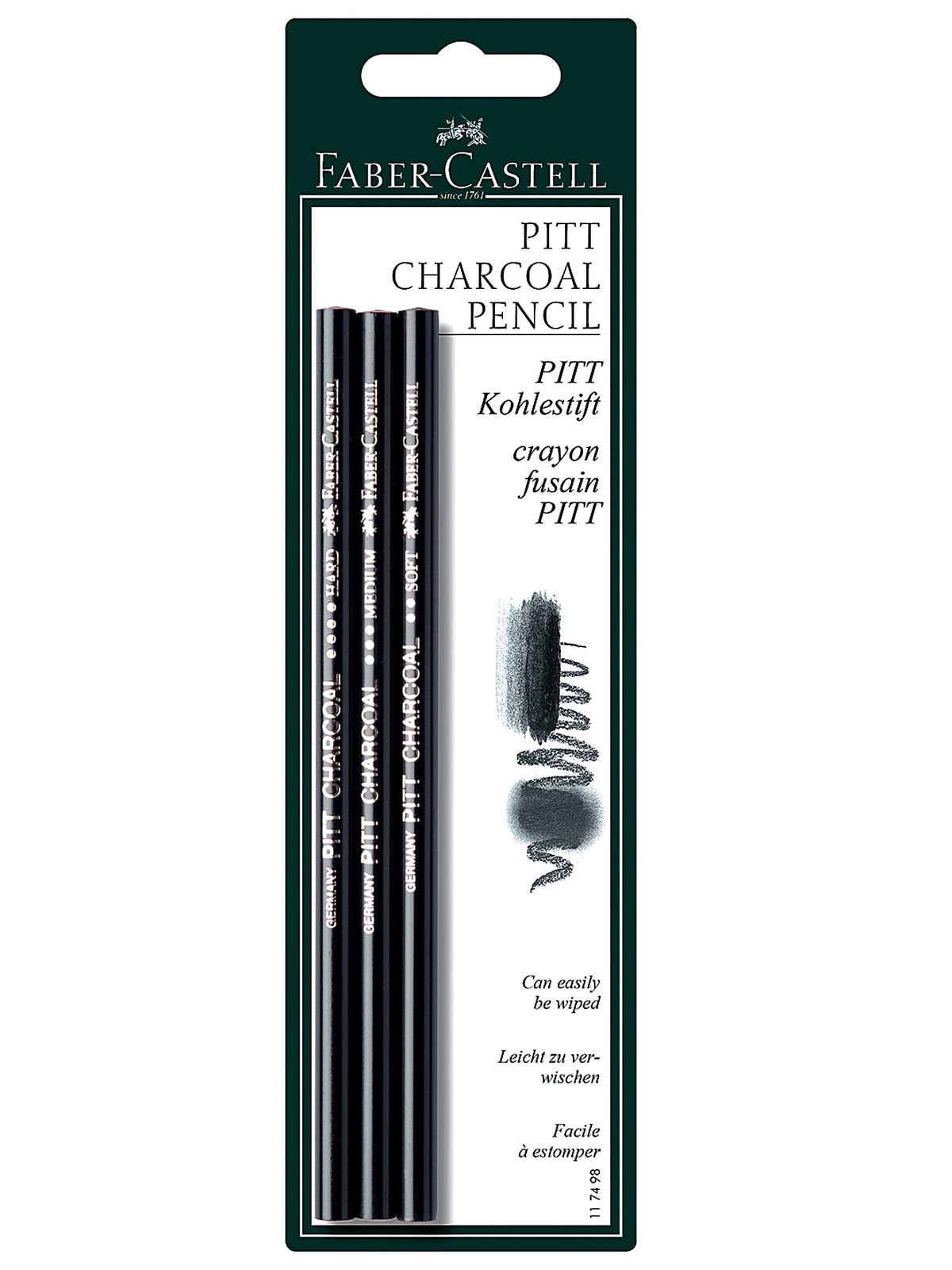 Faber-Castell - Pitt Natural Willow Charcoal Pencil Set