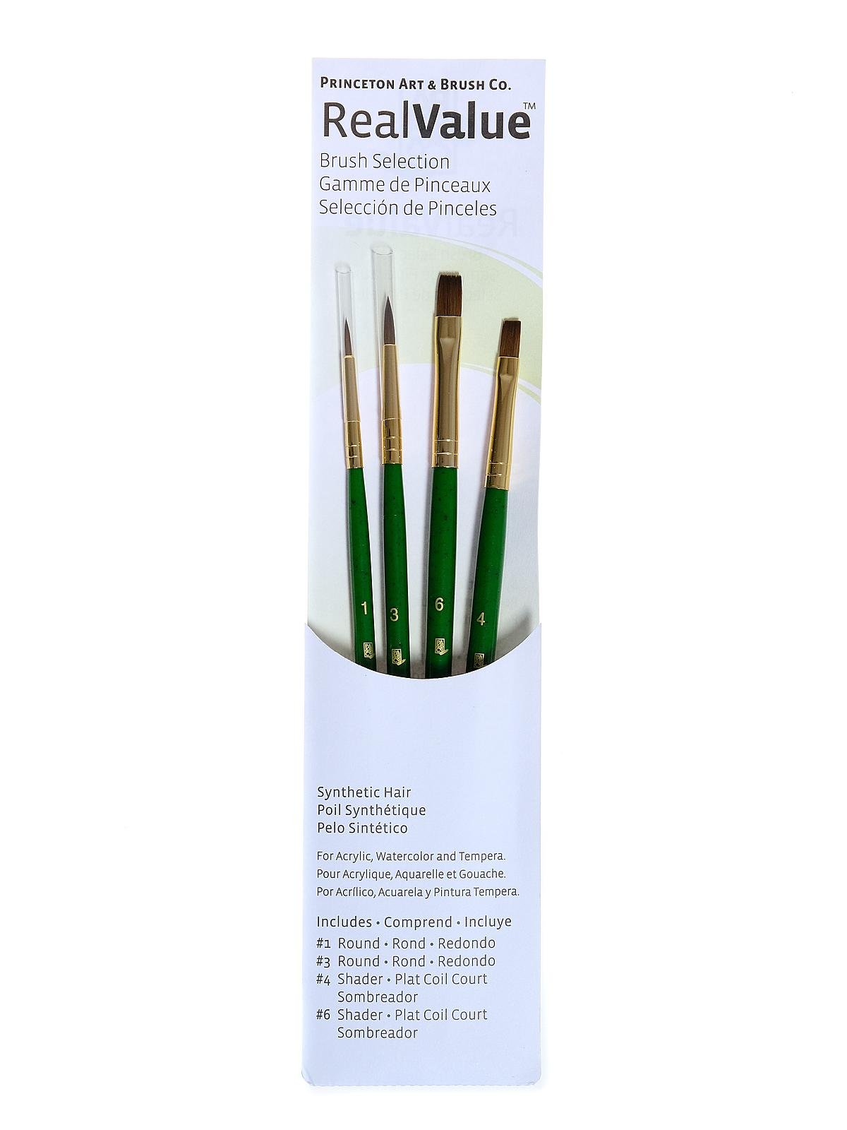 Princeton - Real Value Series Green Handled Brush Sets