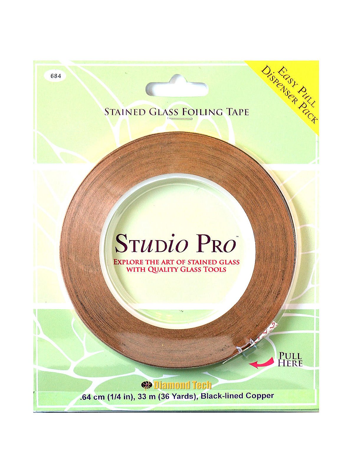 Studio Pro 1/4-Inch Black Lined Copper Foil