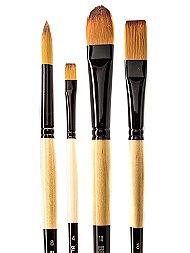 Black Gold Series Long Handled Synthetic Brushes