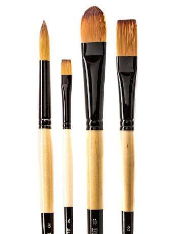 Dynasty - Black Gold Series Long Handled Synthetic Brushes