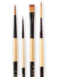 Black Gold Series Synthetic Brushes Short Handle