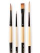 Black Gold Series Synthetic Brushes Short Handle
